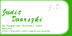judit dvorszki business card